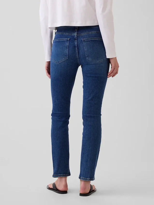 Vintage slim-fit jeans met middelhoge taille