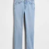 Vintage slim-fit jeans met middelhoge taille