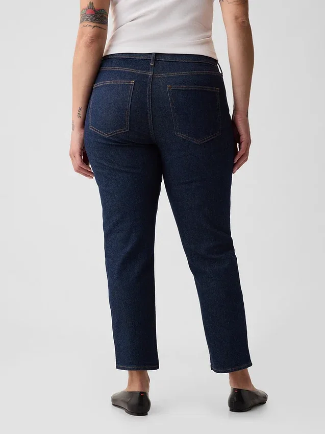 Vintage slim-fit jeans met middelhoge taille