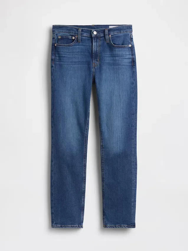 Vintage slim-fit jeans met middelhoge taille