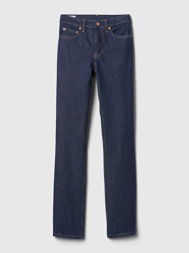 Vintage slim-fit jeans met middelhoge taille