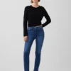 Vintage slim-fit jeans met middelhoge taille