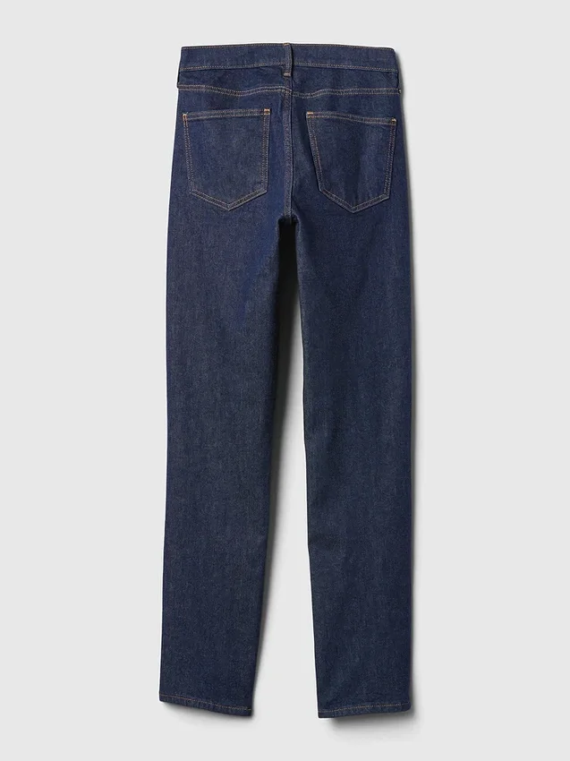 Vintage slim-fit jeans met middelhoge taille