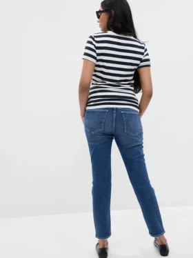 Vintage slim-fit zwangerschapskleding-jeans met doorlopend paneel