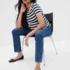 Vintage slim-fit zwangerschapskleding-jeans met doorlopend paneel