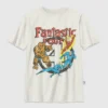 Vintage T-shirt met Fantastic Four-afbeelding voor kinderen