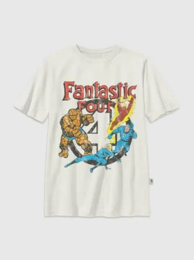 Vintage T-shirt met Fantastic Four-afbeelding voor kinderen