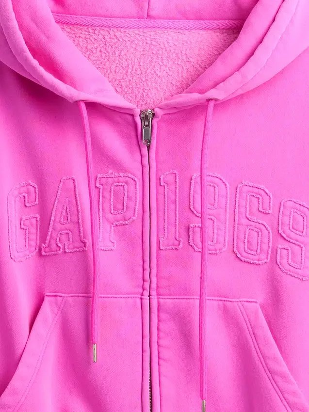 Vintagesoft 1969 Logo-hoodie met rits