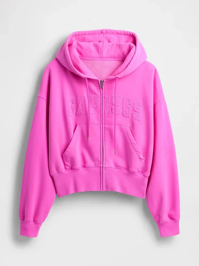 Vintagesoft 1969 Logo-hoodie met rits