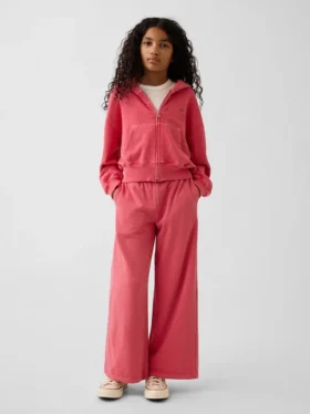 Vintagesoft-badstof baggy joggingbroek voor kinderen