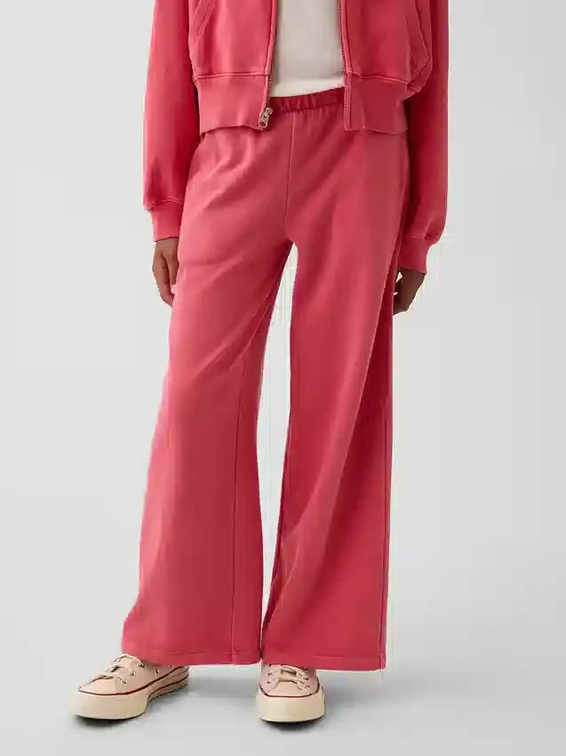 Vintagesoft-badstof baggy joggingbroek voor kinderen