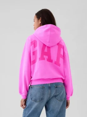 Vintagesoft cropped hoodie met logo