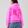 Vintagesoft cropped hoodie met logo