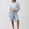 Vintagesoft cropped hoodie met logo