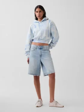 Vintagesoft cropped hoodie met logo