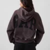 Vintagesoft cropped hoodie met logo