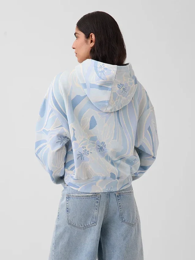 Vintagesoft cropped hoodie met logo