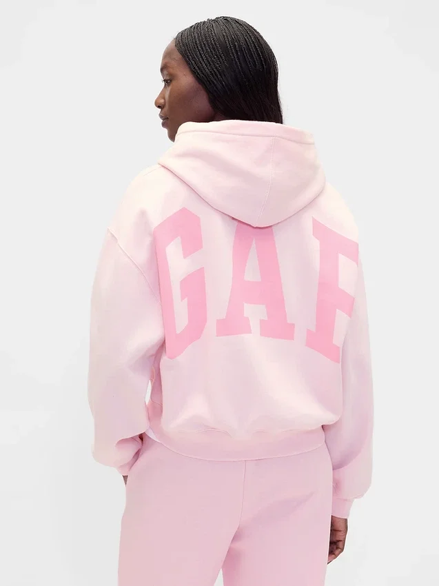 Vintagesoft cropped hoodie met logo