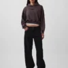 Vintagesoft cropped hoodie met logo