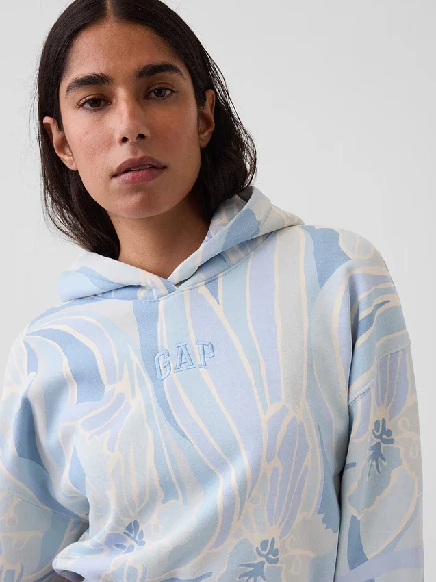 Vintagesoft cropped hoodie met logo