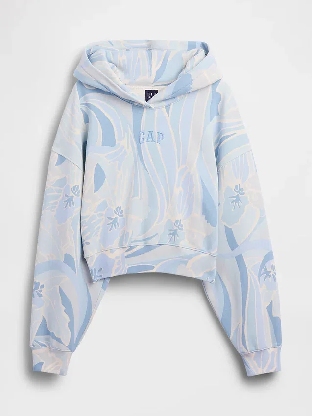 Vintagesoft cropped hoodie met logo