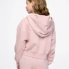 Vintagesoft cropped hoodie met rits voor kinderen