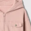 Vintagesoft cropped hoodie met rits voor kinderen