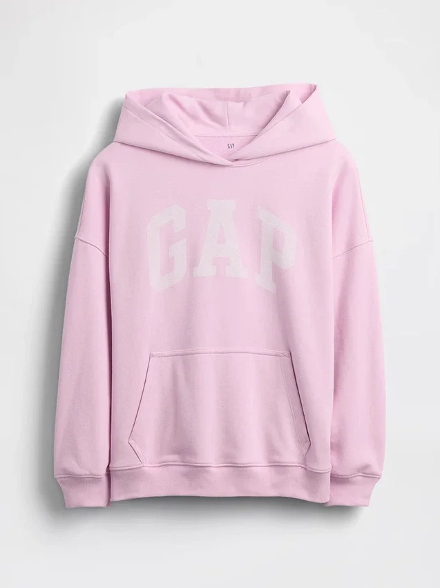 Vintagesoft-frote oversized hoodie voor kinderen