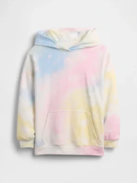 Vintagesoft-frote oversized hoodie voor kinderen