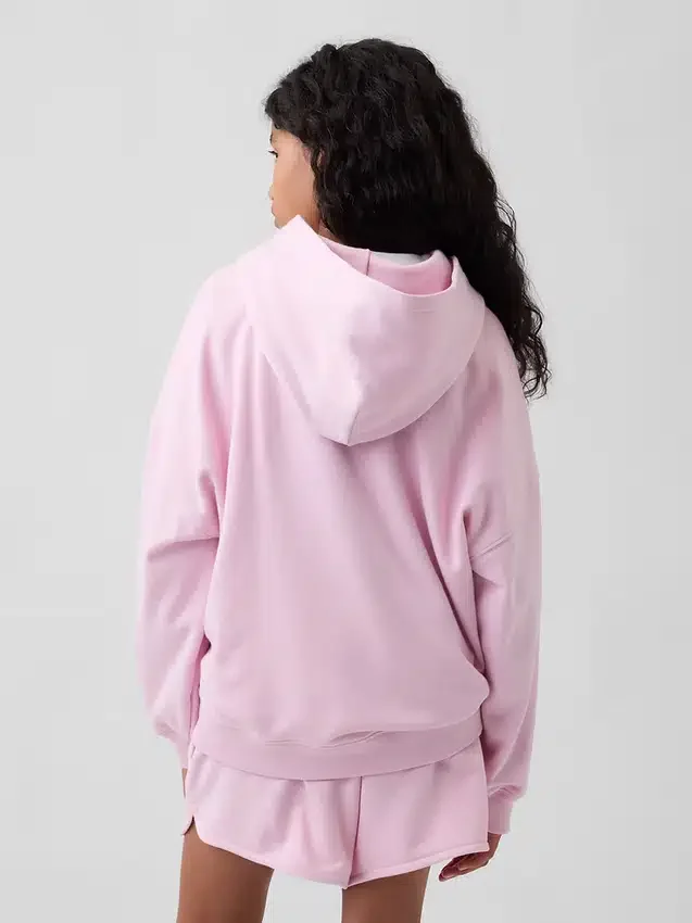 Vintagesoft-frote oversized hoodie voor kinderen
