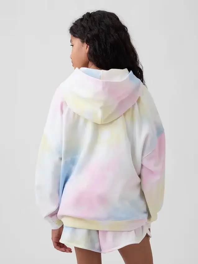 Vintagesoft-frote oversized hoodie voor kinderen