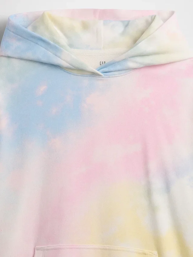 Vintagesoft-frote oversized hoodie voor kinderen