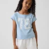 Vintagesoft-frotte raglan-sweatshirt met print voor kinderen