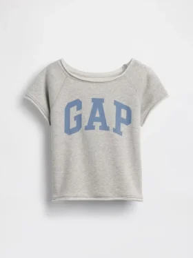 Vintagesoft-frotte raglan-sweatshirt met print voor kinderen
