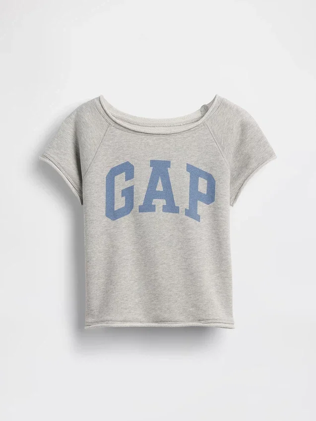 Vintagesoft-frotte raglan-sweatshirt met print voor kinderen