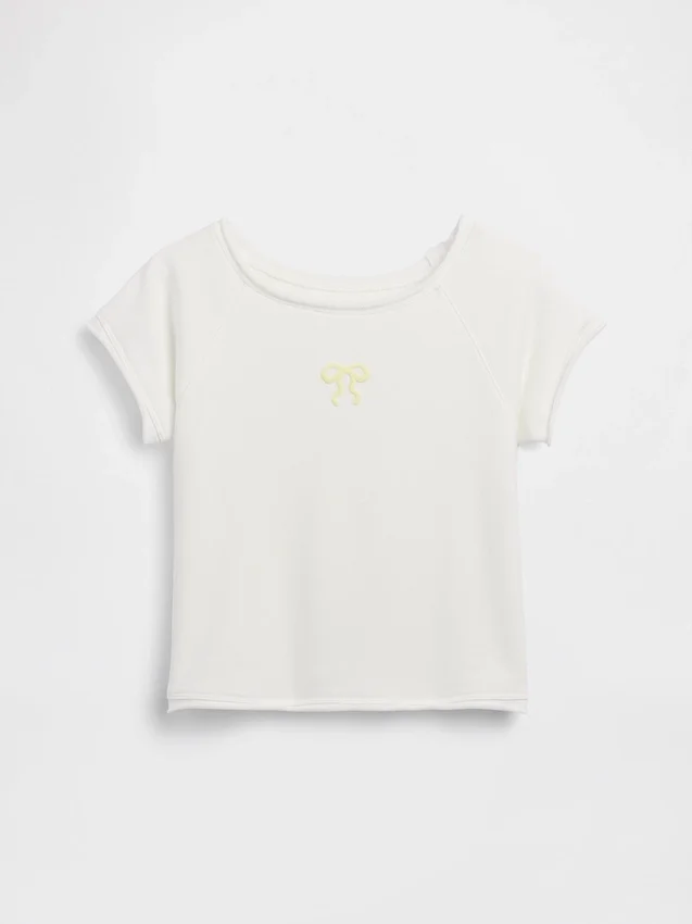 Vintagesoft-frotte raglan-sweatshirt met print voor kinderen