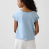 Vintagesoft-frotte raglan-sweatshirt met print voor kinderen