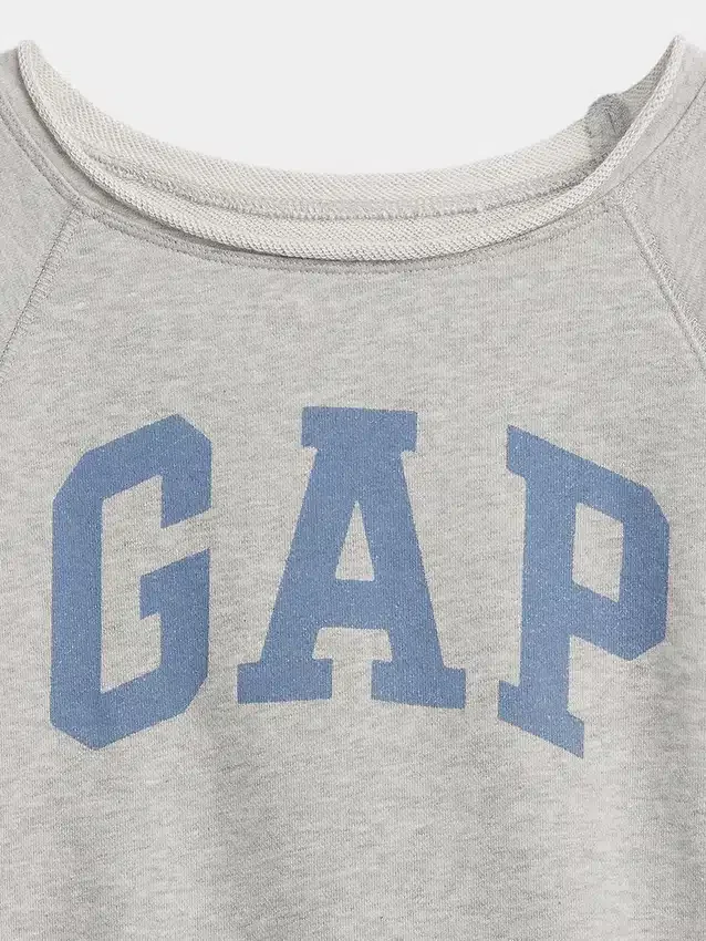Vintagesoft-frotte raglan-sweatshirt met print voor kinderen