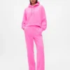 Vintagesoft gestikte rechte joggingbroek