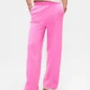 Vintagesoft gestikte rechte joggingbroek