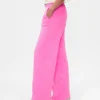 Vintagesoft gestikte rechte joggingbroek