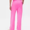 Vintagesoft gestikte rechte joggingbroek