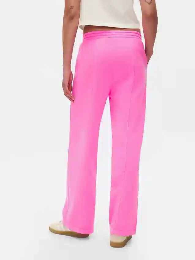 Vintagesoft gestikte rechte joggingbroek