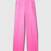 Vintagesoft gestikte rechte joggingbroek