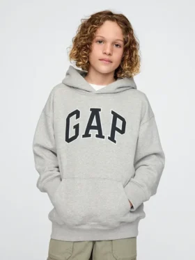 Vintagesoft-hoodie met logo voor kinderen