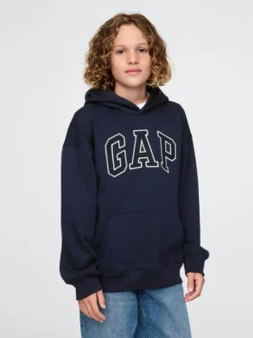 Vintagesoft-hoodie met logo voor kinderen