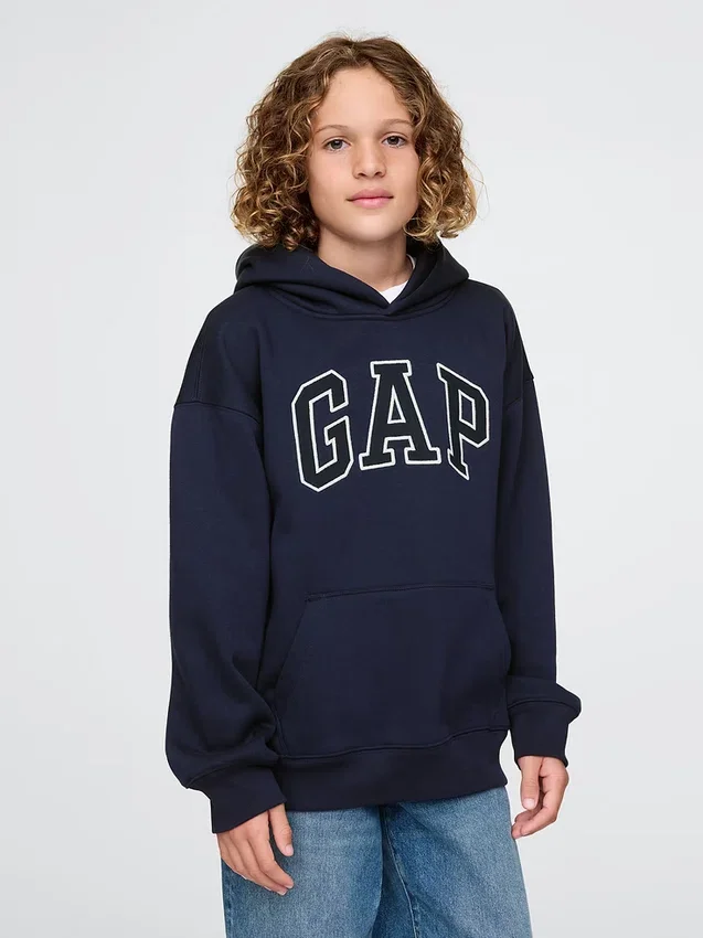 Vintagesoft-hoodie met logo voor kinderen