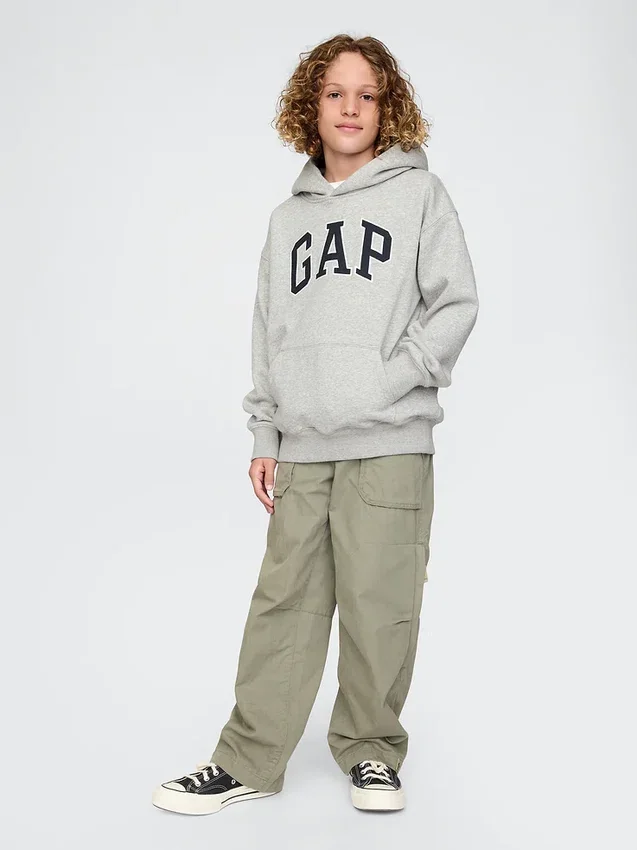 Vintagesoft-hoodie met logo voor kinderen