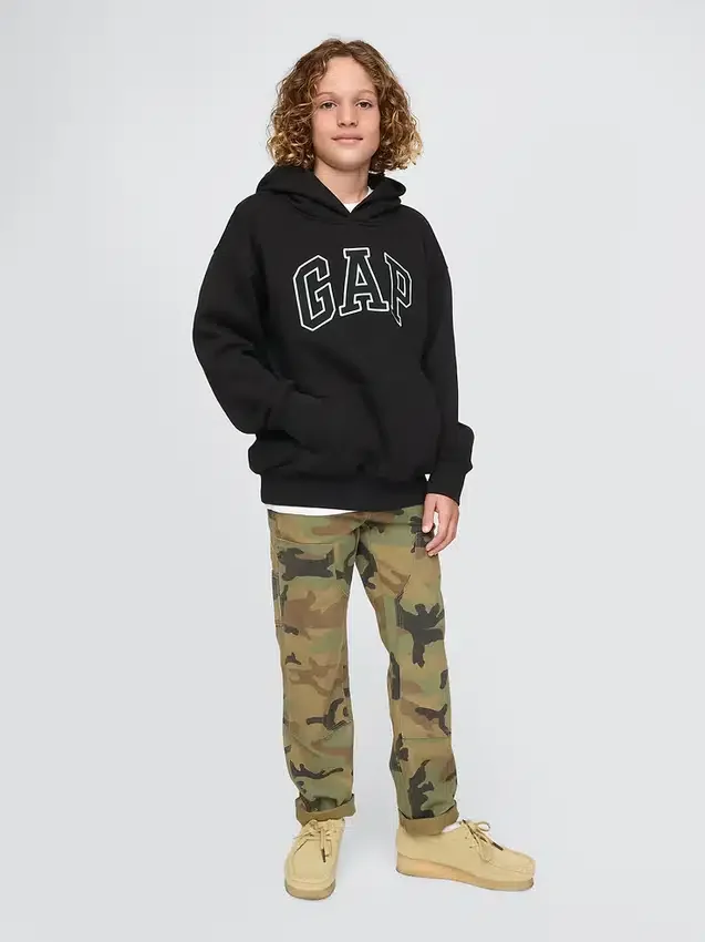 Vintagesoft-hoodie met logo voor kinderen