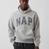Vintagesoft-hoodie met logo voor volwassenen